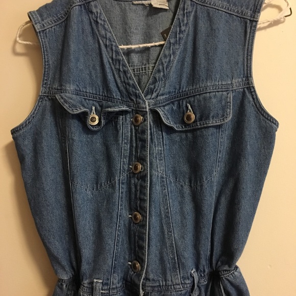 Vintage 90s Denim Jumpsuit - Picture 2 of 4